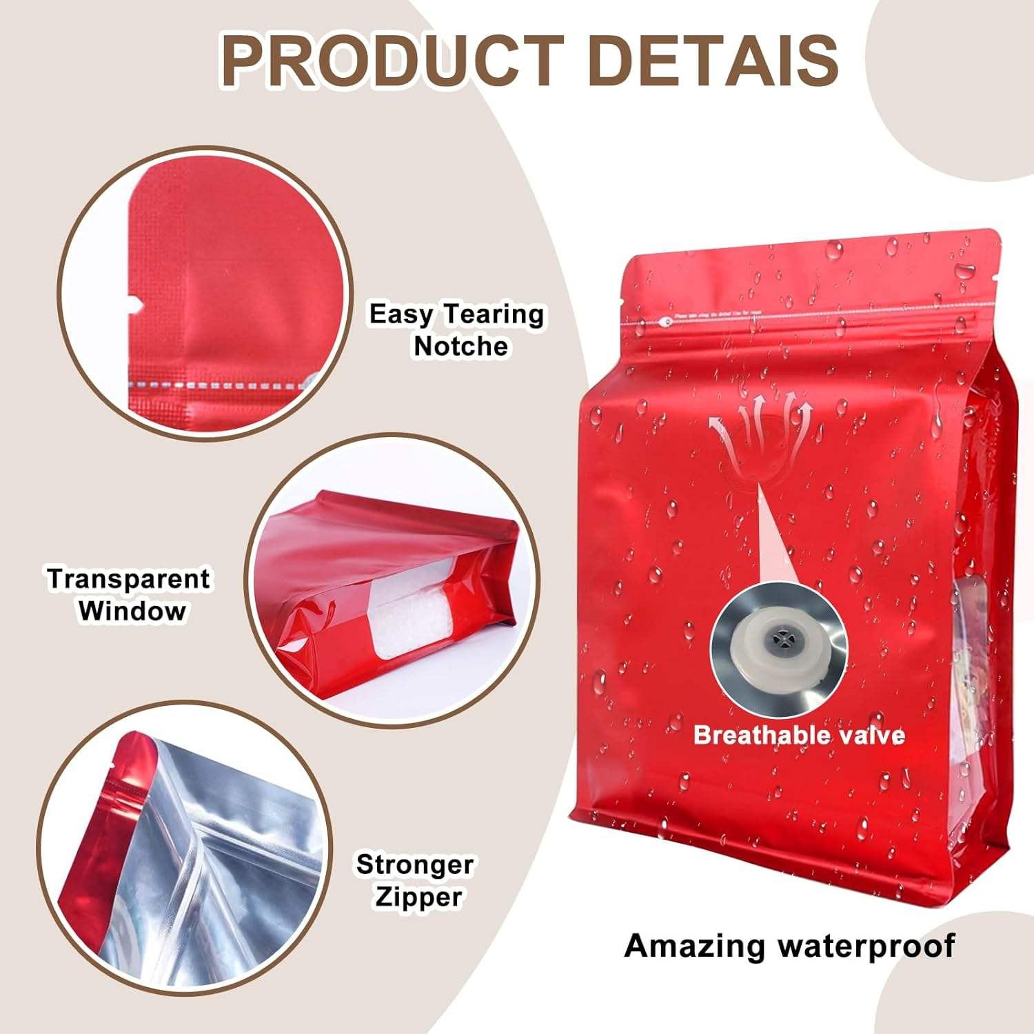 Stand-Up Zipper Boxes of coffee