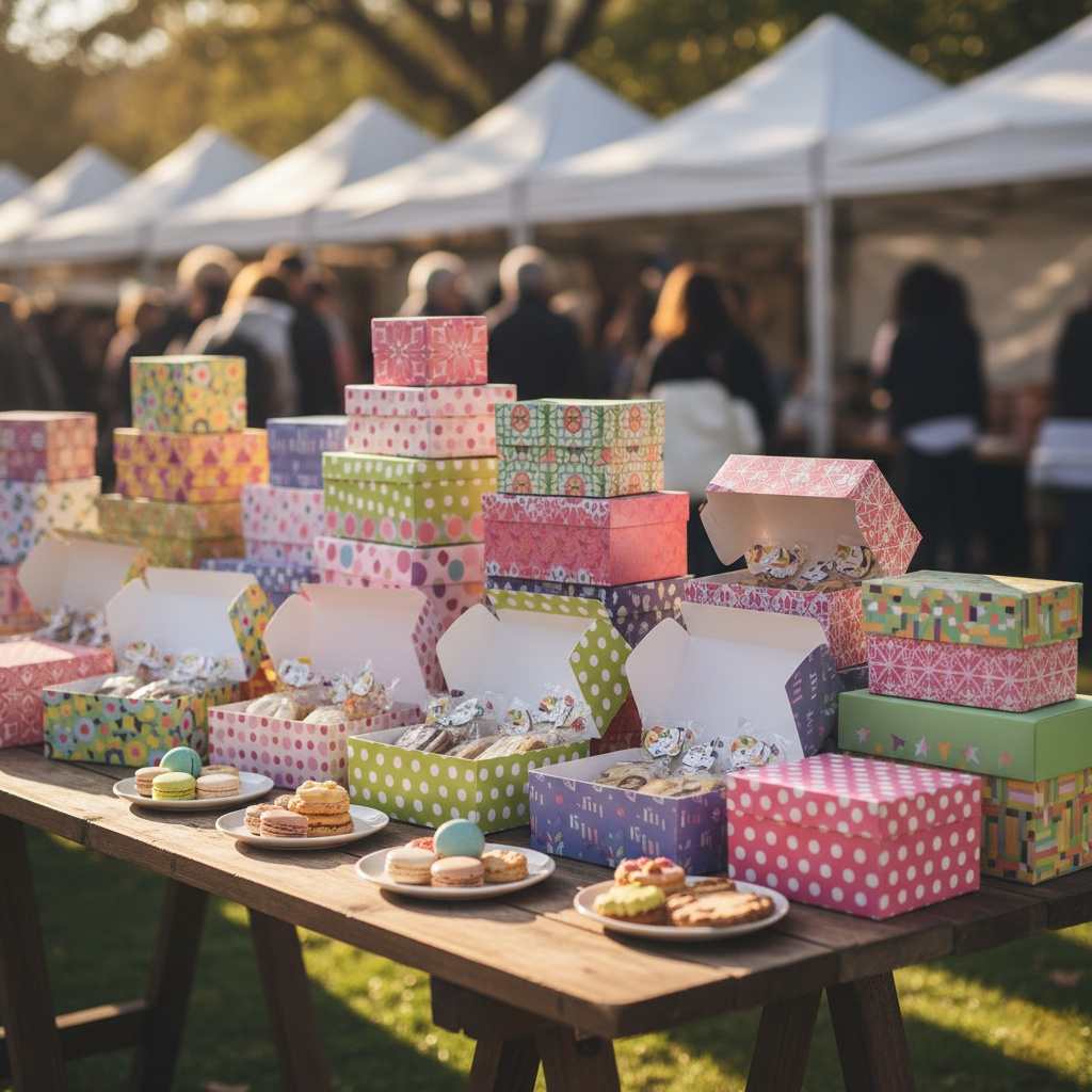 Food Cookies Macaron Boxes