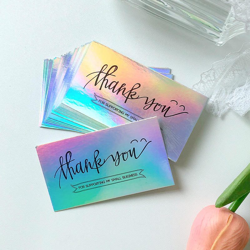 Holographic thank you card