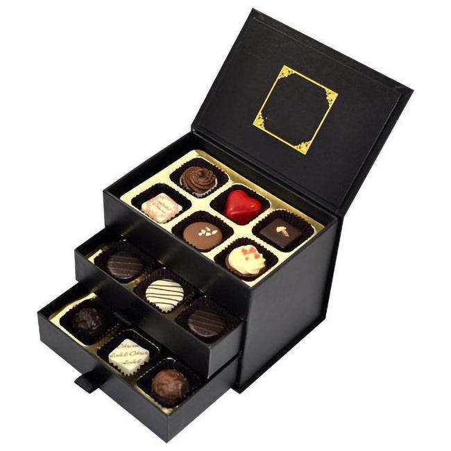 Layered stacked Easter chocolate packaging