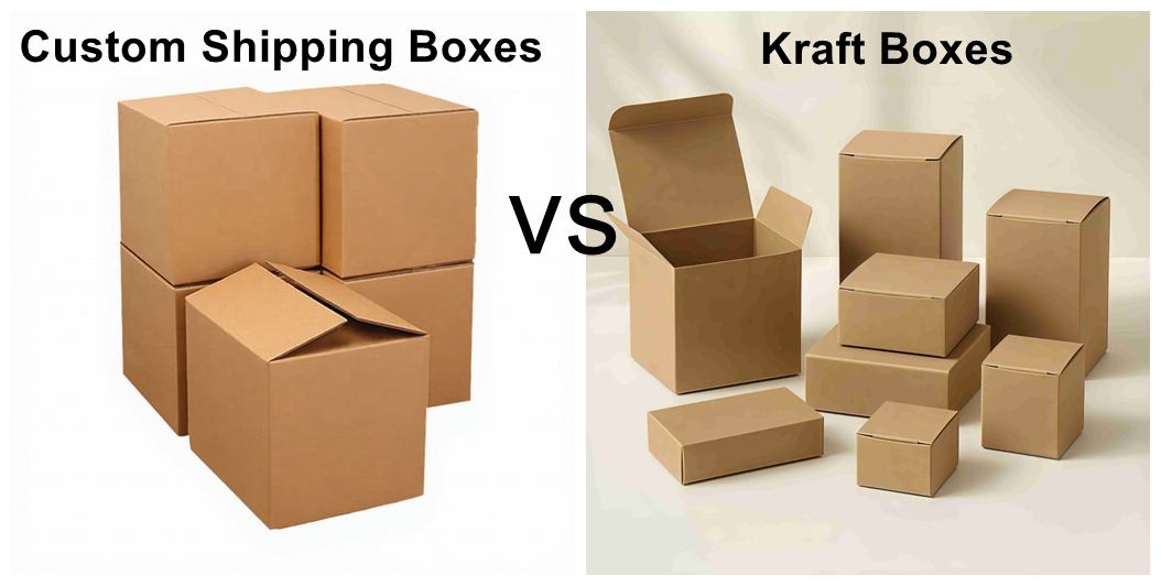 Scatole di spedizione personalizzate vs scatole Kraft