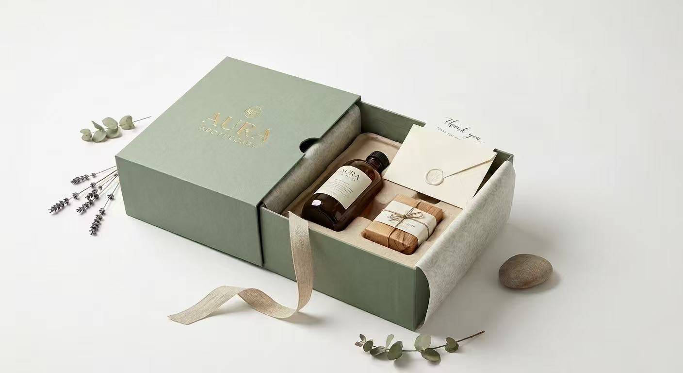 Personalizar el embalaje de regalo de caja de papel con logotipo