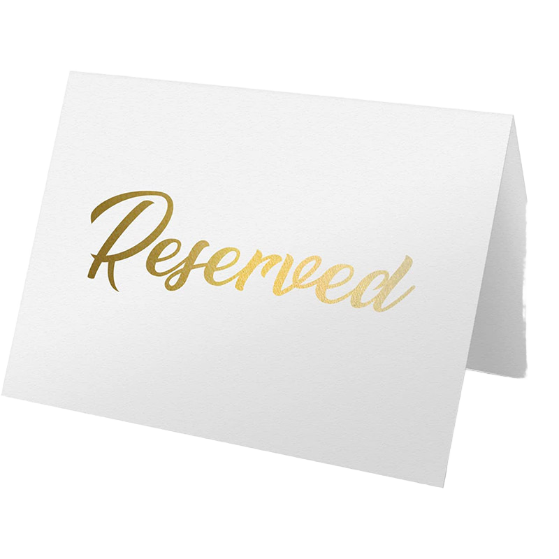 Thẻ lều để bàn có dập nóng bằng vàng - Nhà sản xuất tùy chỉnh bao bì một cửa Table Tent Cards with gold hot stamping