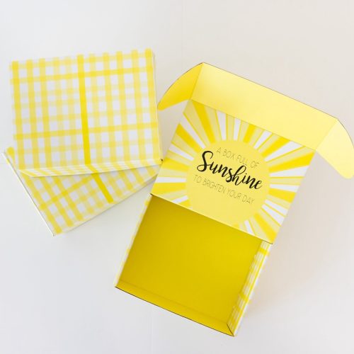yellow mailer box